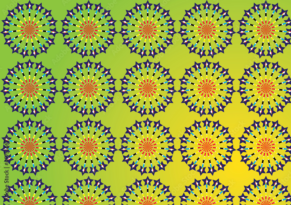 Star Arrow Flower Decoration pattern wallpaper design Star Arrow Flower Decoration pattern wallpaper design