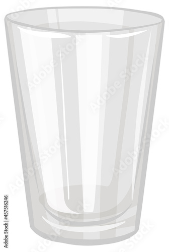 A water glass isolated on white background