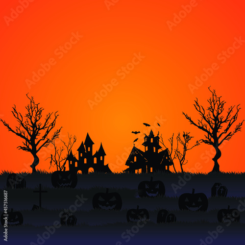 background vector orange halloween abstract