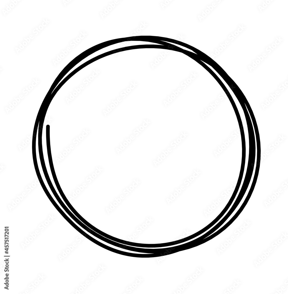 Abstract black circle as line drawing on white as background. Vector Abstract black circle as line drawing on white as background. Vector