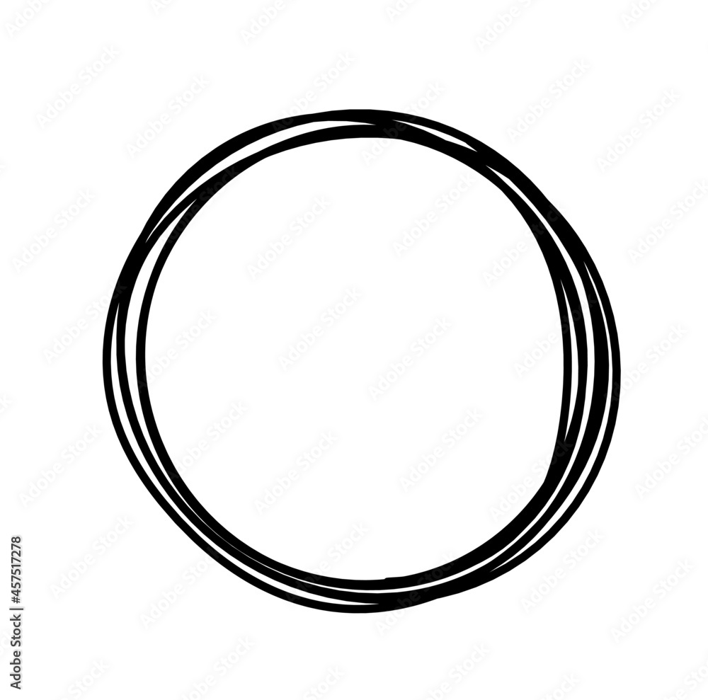 Abstract black circle as line drawing on white as background. Vector Abstract black circle as line drawing on white as background. Vector
