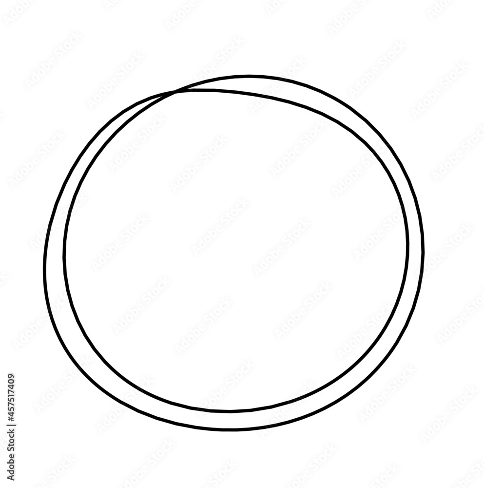 Abstract black circle as line drawing on white as background. Vector Abstract black circle as line drawing on white as background. Vector