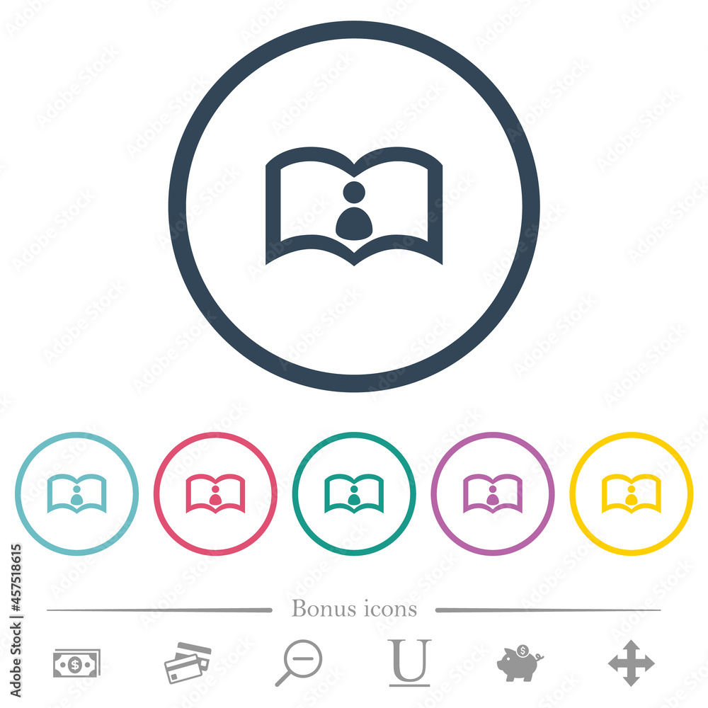 User guide flat color icons in round outlines User guide flat color icons in round outlines