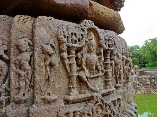 relief and carving at sun temple modhera gujarat
