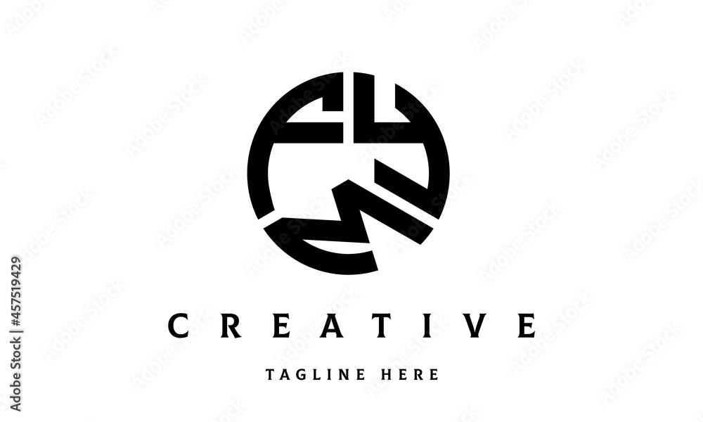 Obraz premium FYM creative circle three letter logo