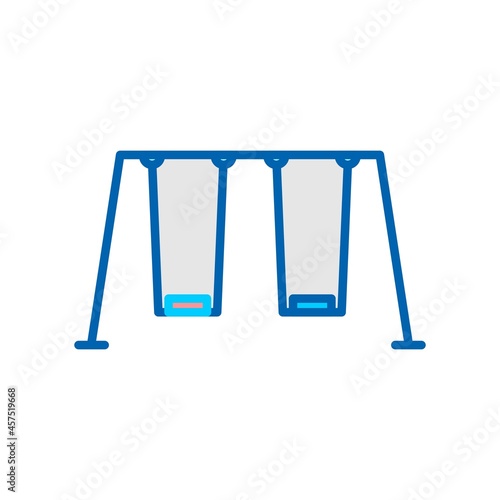  Swing Vector Line Bluetone Icon Design