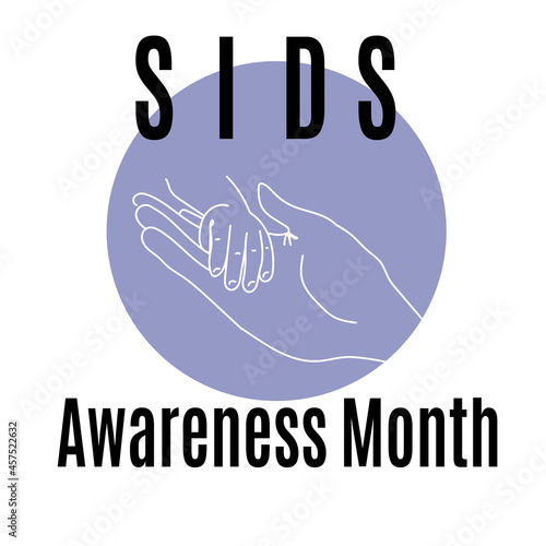 Sudden Infant Death Syndrome Awareness Month, idea for a poster, banner or flyer on a medical theme,