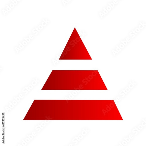 Pyramid Vector Glyph Gradient Icon Design