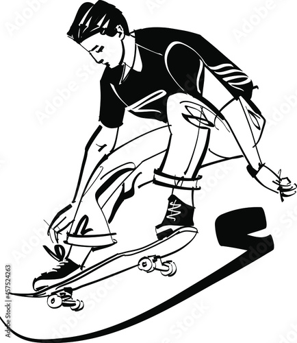 silhouette of a jumping skateboarder person 
