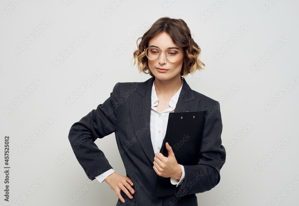 Businesswoman documents in hand Job Professional Businesswoman documents in hand Job Professional
