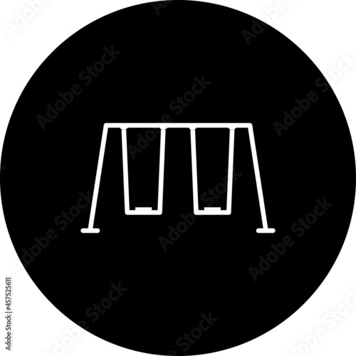  Swing Vector Glyph Inverted Icon Design