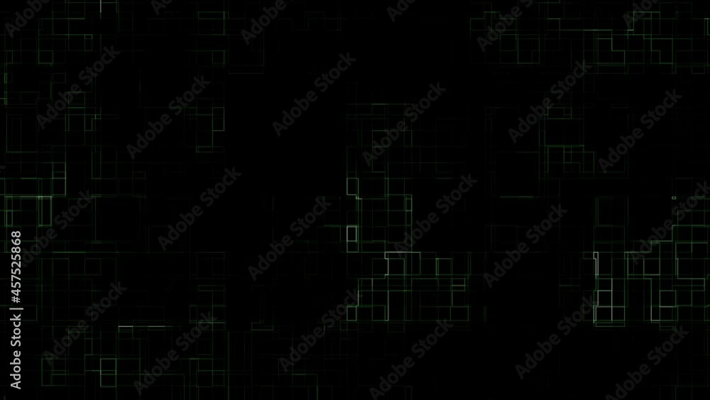 Glowing green screen boxes in black background -Animation Glowing green screen boxes in black background -Animation