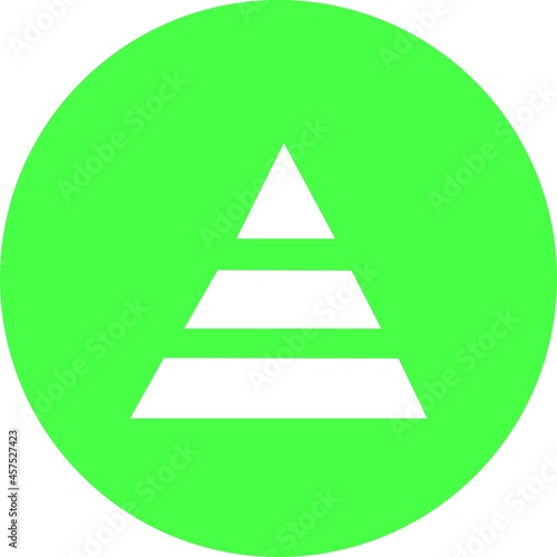 Pyramid Vector Glyph Circle Multicolour Icon Design