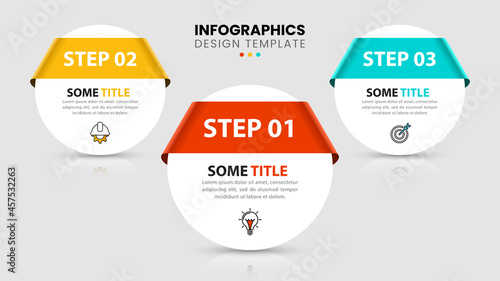 Infographic design template. Creative concept with 3 steps
