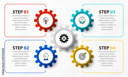 Infographic design template. Creative concept with 4 steps