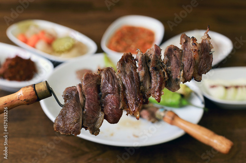 Cag Kebab is yet another delicious kebab variety of Turkish cuisine.  photo