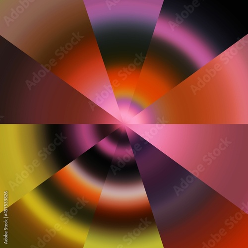 Orange violet purple abstract colorful background with rays