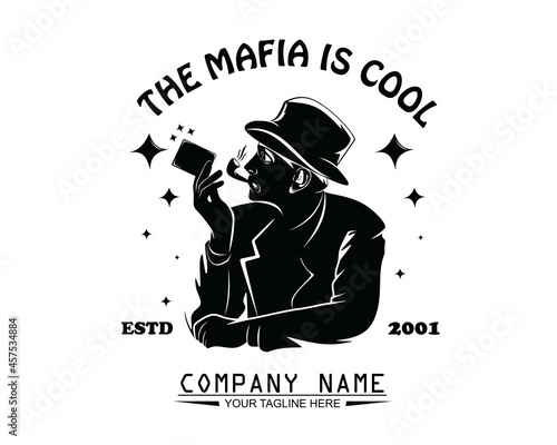 Cool mafia design logo