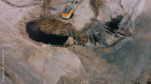 Wallpaper Mural Aerial view of opencast mining quarry. Industrial place view from above. pollution of ecology Torontodigital.ca