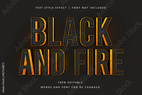 Black and Fire Editable Text Effect