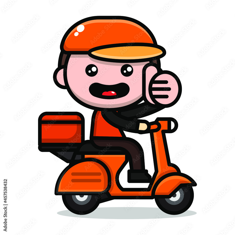 cute delivery man cartoon character illustration vector graphic cute delivery man cartoon character illustration vector graphic