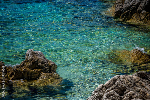 Crystal clear water on coast