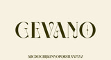 Gevano the luxury and elegant font glamour style 