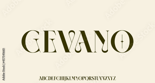 Gevano the luxury and elegant font glamour style	