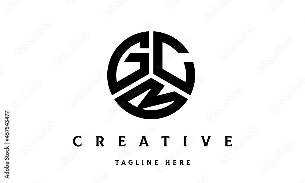 GCB creative circle three letter logo GCB creative circle three letter logo