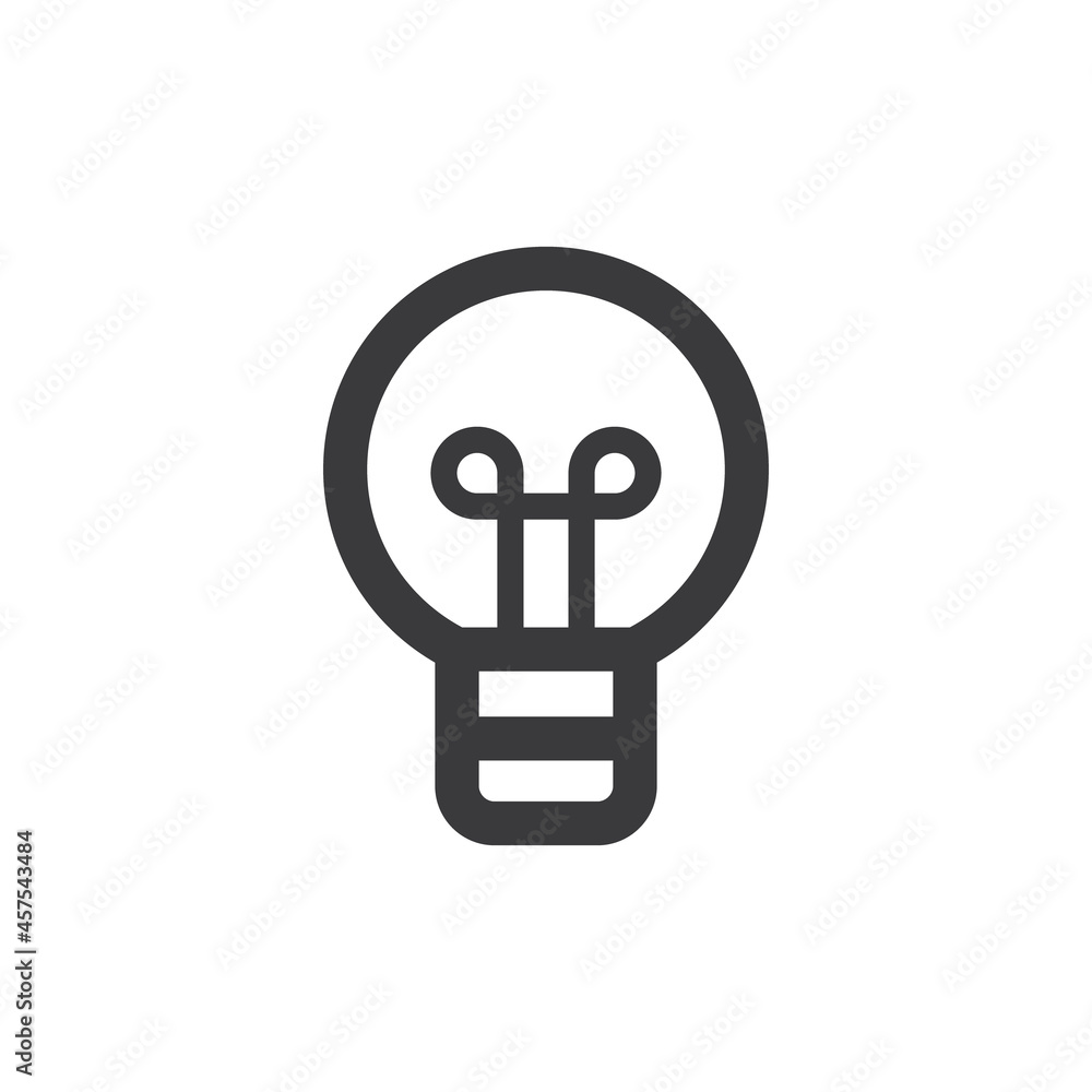 Light bulb linear vector icon. Idea symbol, electric lamp. Light bulb linear vector icon. Idea symbol, electric lamp.