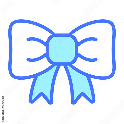 bowtie vector Blue outline icon. Hindu festival, Hindu celebration icon.