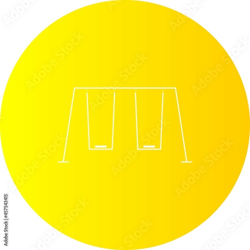 Swing Vector Glyph Circle Gradient Icon Design