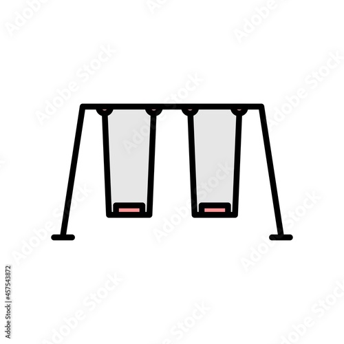 Swing Vector Line Filled Icon Design