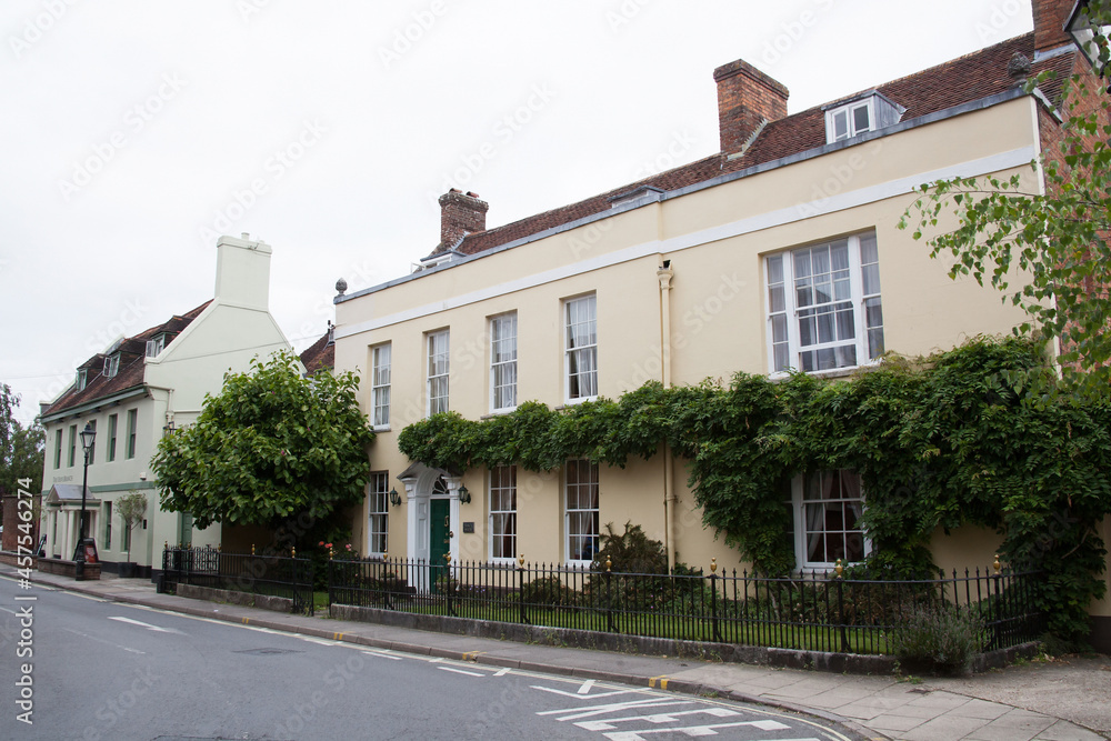 Views of residential properties in Wimborne, Dorset in the UK