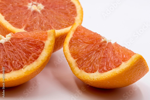 Orange fruit put on white background. orange is good fruit for health.