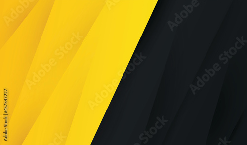 Abstract corporate concept yellow and black contrast background. Modern luxury futuristic technology template design. Vector illustration