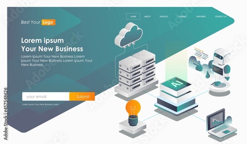 Cloud servers controlled by artificial intelligence and robots