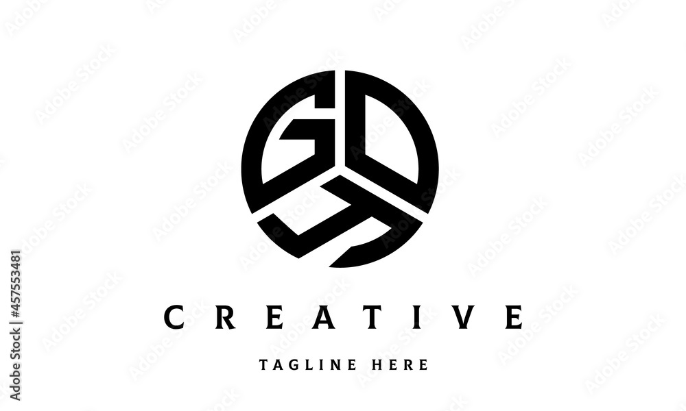 GOY creative circle three letter logo GOY creative circle three letter logo