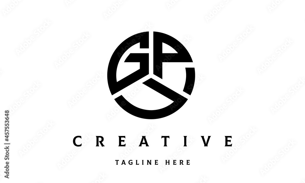GPU creative circle three letter logo GPU creative circle three letter logo