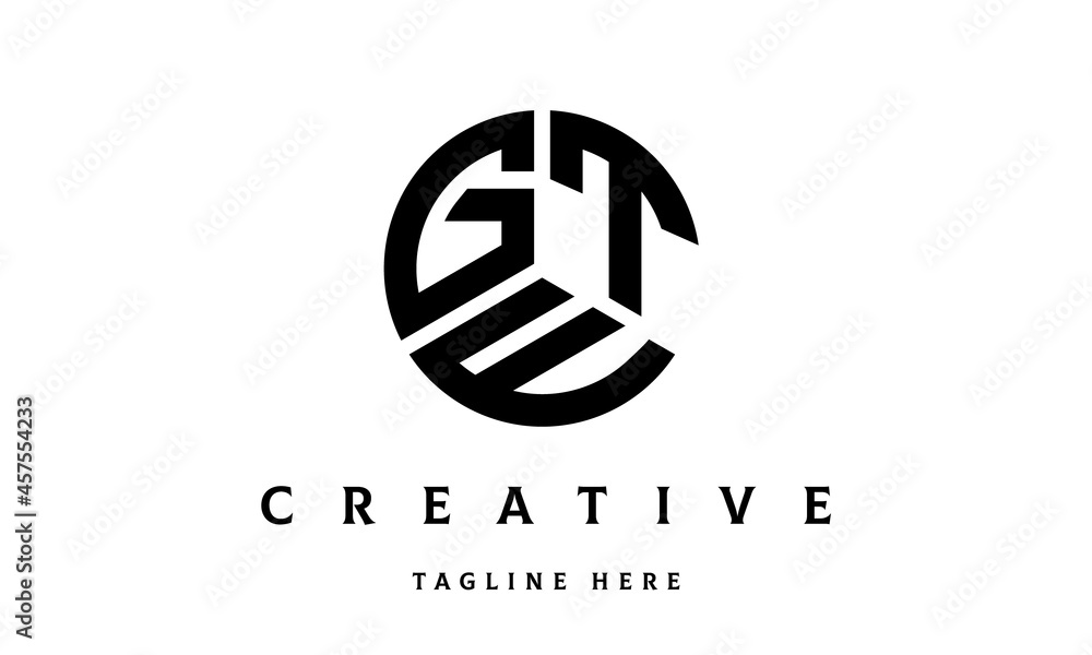GTE creative circle three letter logo GTE creative circle three letter logo