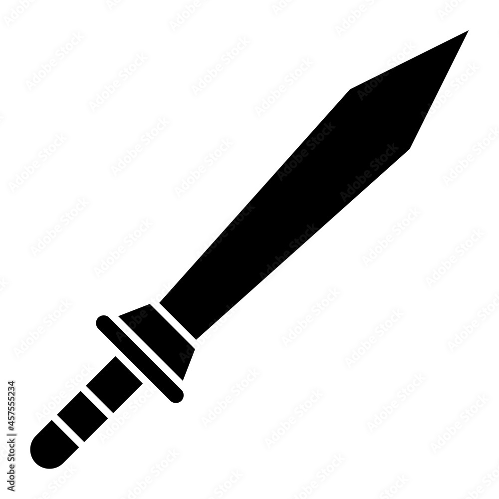Vector Sword Glyph Icon Design Vector Sword Glyph Icon Design