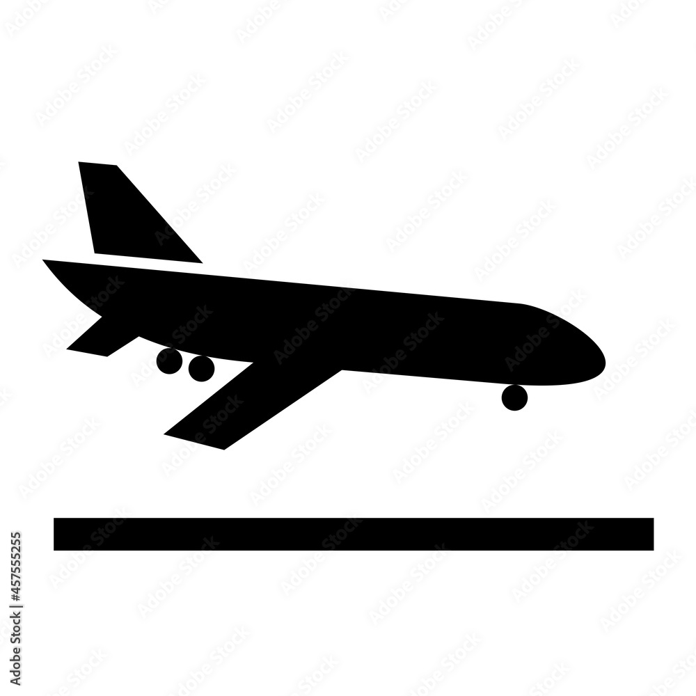 Vector Landing Glyph Icon Design