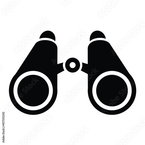 Vector Binoculars Glyph Icon Design