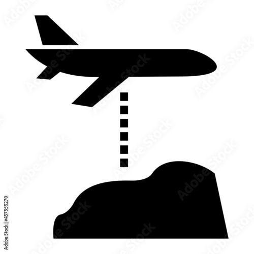 Vector Altitude Glyph Icon Design