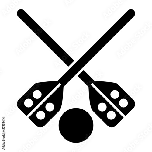 Vector Broom Ball Glyph Icon Design