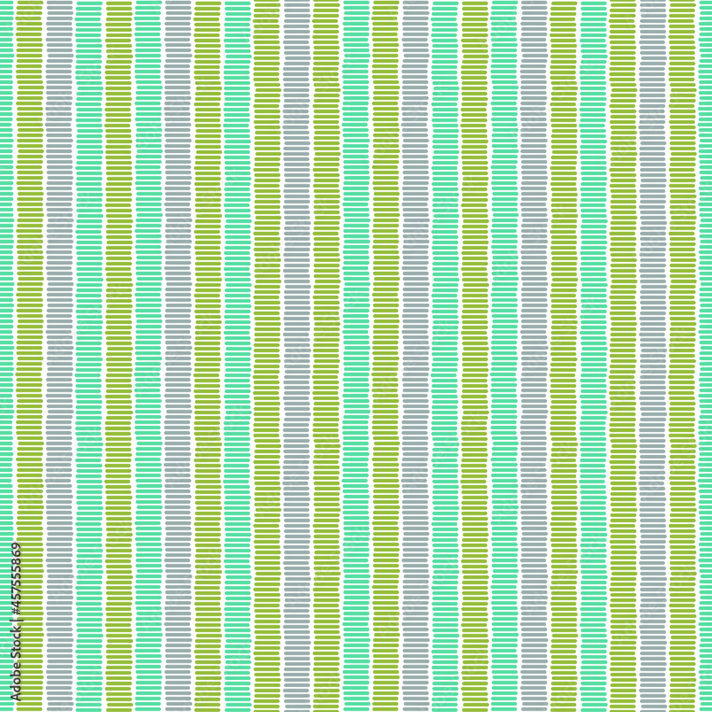 Folk pattern textile mats made of stripes seamless background multicolored stripes, stitches of green, gray and light blue colors Folk pattern textile mats made of stripes seamless background multicolored stripes, stitches of green, gray and light blue colors