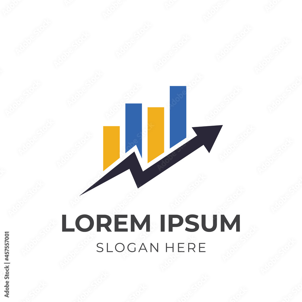simple accounting logo design with flat colorful style simple accounting logo design with flat colorful style