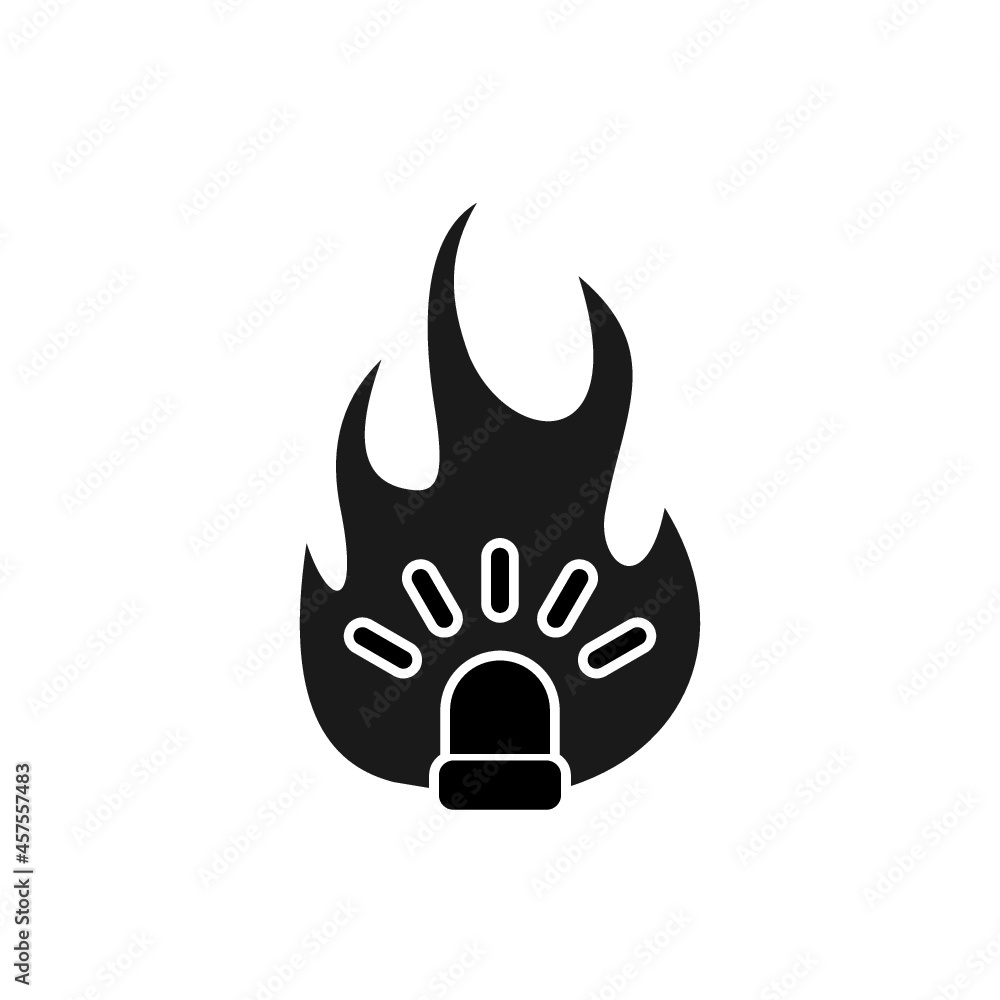 Fire alarm icon isolated on white background Fire alarm icon isolated on white background