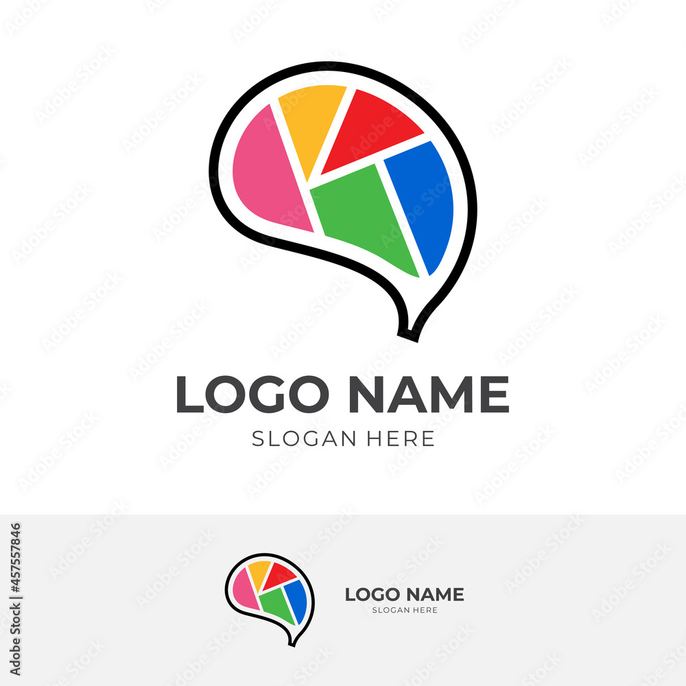 modern brain logo design with flat colorful style modern brain logo design with flat colorful style