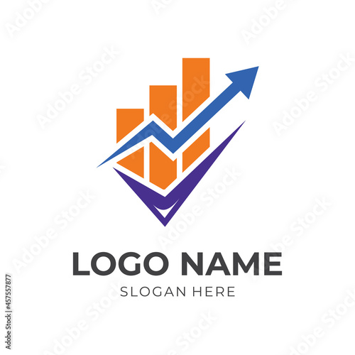 abstract consulting logo design template concept vector with flat colorful style